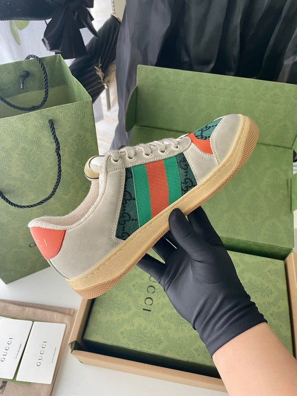 Gucci bold contrast luxury sneakers view 8 breathable knit upper