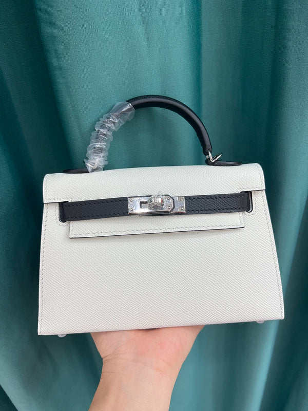 Close-up detail of understated bag design