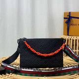 Side profile of chic elevated women's handbag – women's luxury accessory