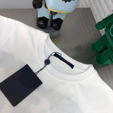 Side profile of Louis Vuitton cotton t-shirt with monogram-inspired silhouette