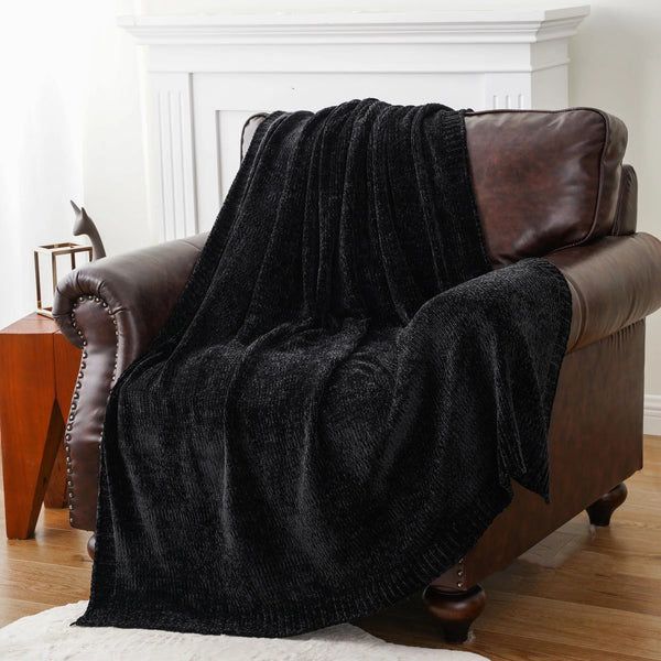 Black Chenille Throws for Couch