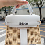 Close-up detail of polished bag design