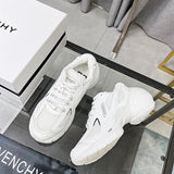 Givenchy White Chunky Platform Sneakers - Side Profile View
