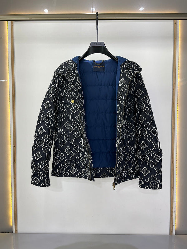 Side profile of Louis Vuitton luxury clothing with contemporary cut
