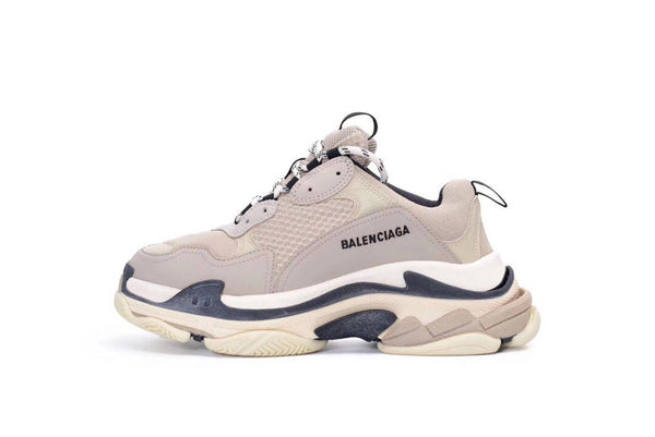 Balenciaga Camel Chunky Platform Sneakers - Detail Shot of Craftsmanship