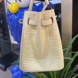 Close-up detail of structured bag design