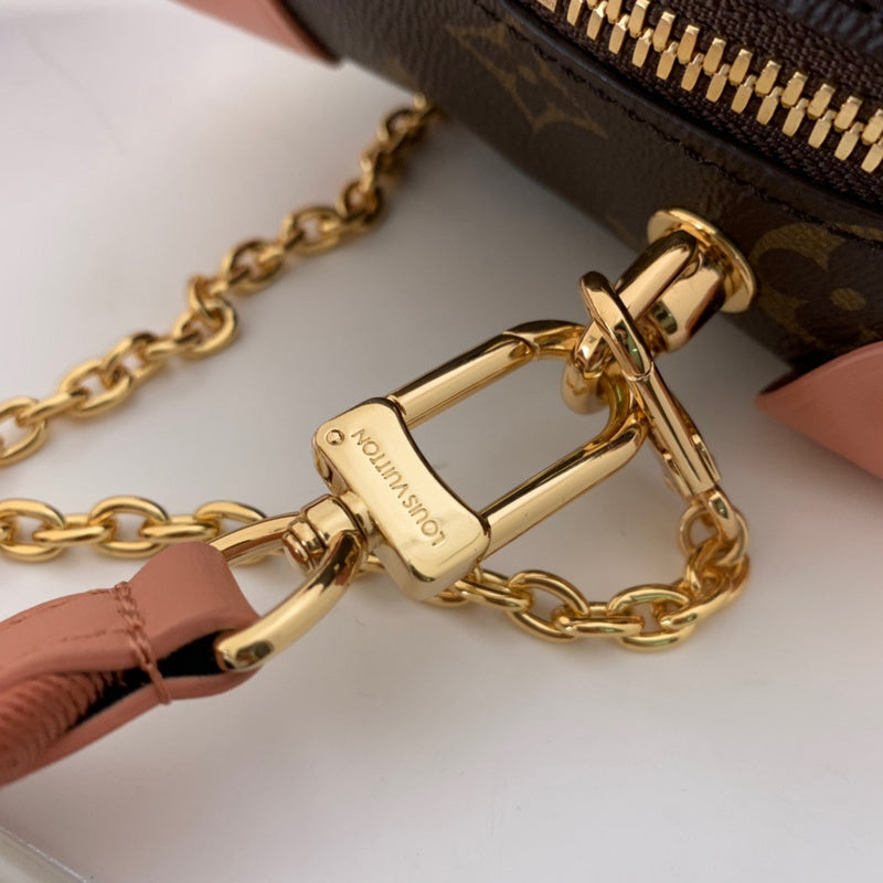 Top view of refined structured women's handbag – women's statement bag