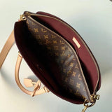 Back view of refined signature women's handbag – women's luxury handbag