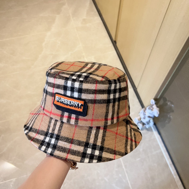 Angled view of Burberry unisex cap