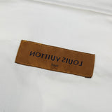 Front view of Louis Vuitton luxury clothing with logo-detail design