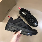 Burberry Burgundy Pointed-Toe Stiletto Heels - Close-Up Texture View
