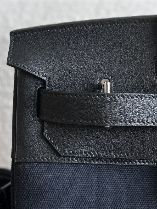 Side view of statement structured handbag