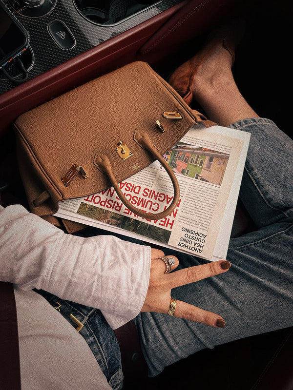 Close-up detail of balanced bag design