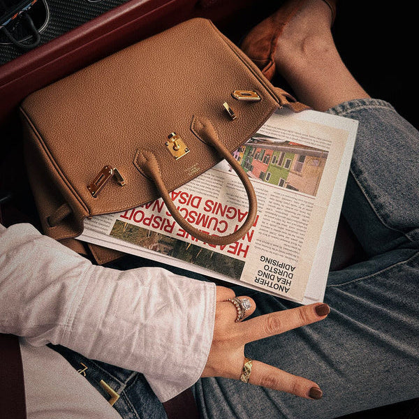 Close-up detail of balanced bag design