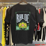 Front view of Rhude luxury clothing with relaxed-fit cut