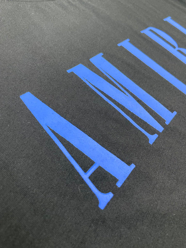 Close-up of Amiri t-shirt craftsmanship