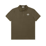 Side profile of Polo cotton polo shirt with logo-detail design