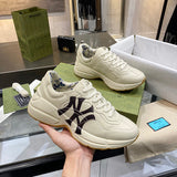Gucci tonal black luxury sneakers view 11 bold athletic profile