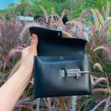 Close-up detail of sophisticated bag design