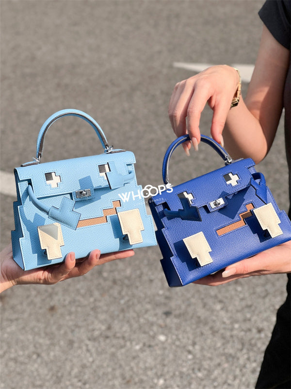Close-up detail of modernist bag design