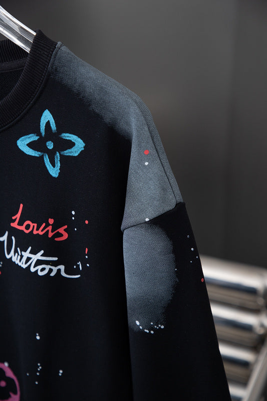 Full styled look of Louis Vuitton luxury clothing with streetwear-inspired cut