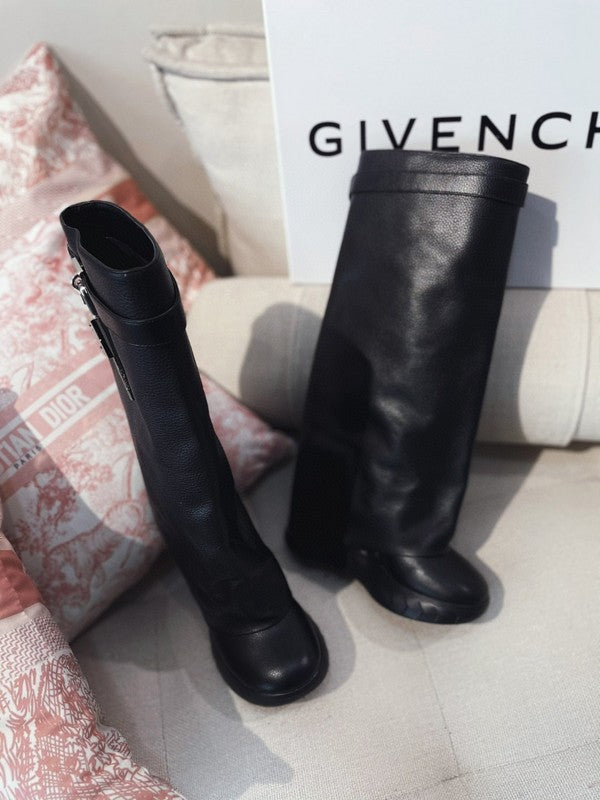 Givenchy Black Chunky Platform Sneakers - Detail Shot of Craftsmanship