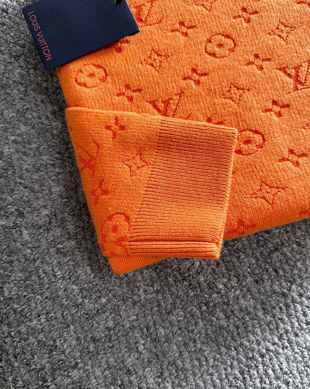 Back view of Louis Vuitton luxury clothing with logo-detail design