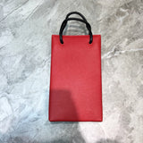 Polished Premium PU Leather Handbag - Sleek Minimalist Lines | Women's Statement Accessory #1066 - back view (image 4) of designer-inspired handbag