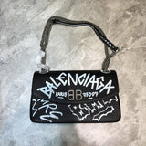 Statement Premium PU Leather Handbag - Sleek Minimalist Lines | Women's Statement Accessory #828 - side angle view (image 2) of designer-inspired handbag