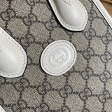 Back view of refined signature women's handbag – women's statement bag