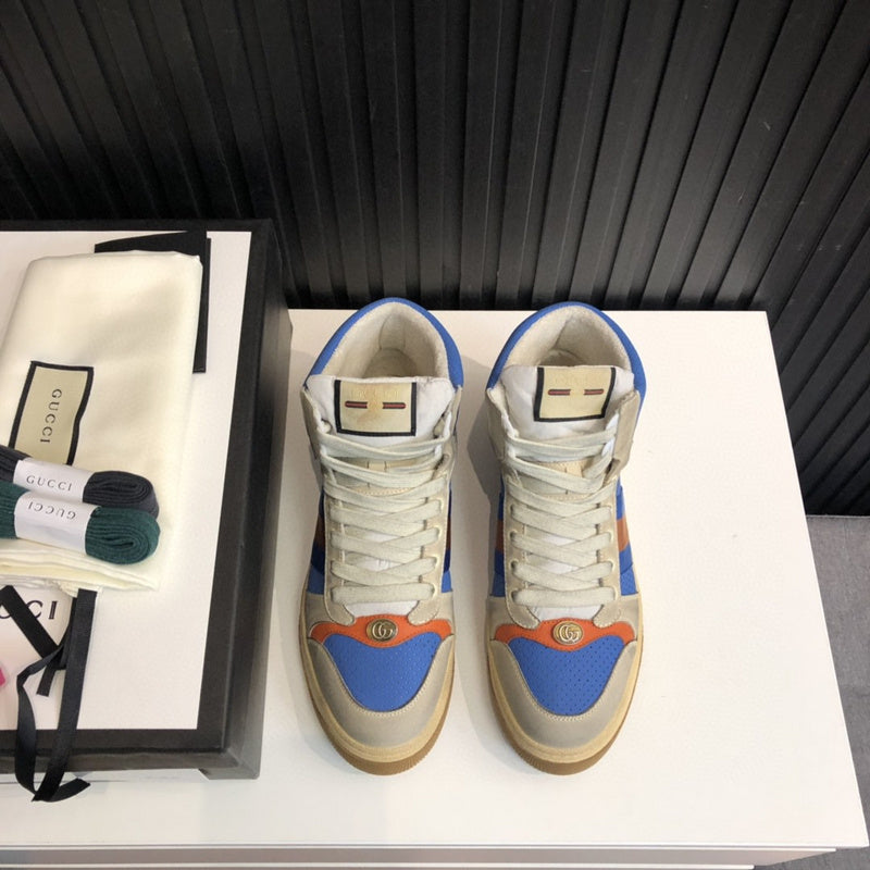Gucci sneakers detailed view showing premium designer craftsmanship