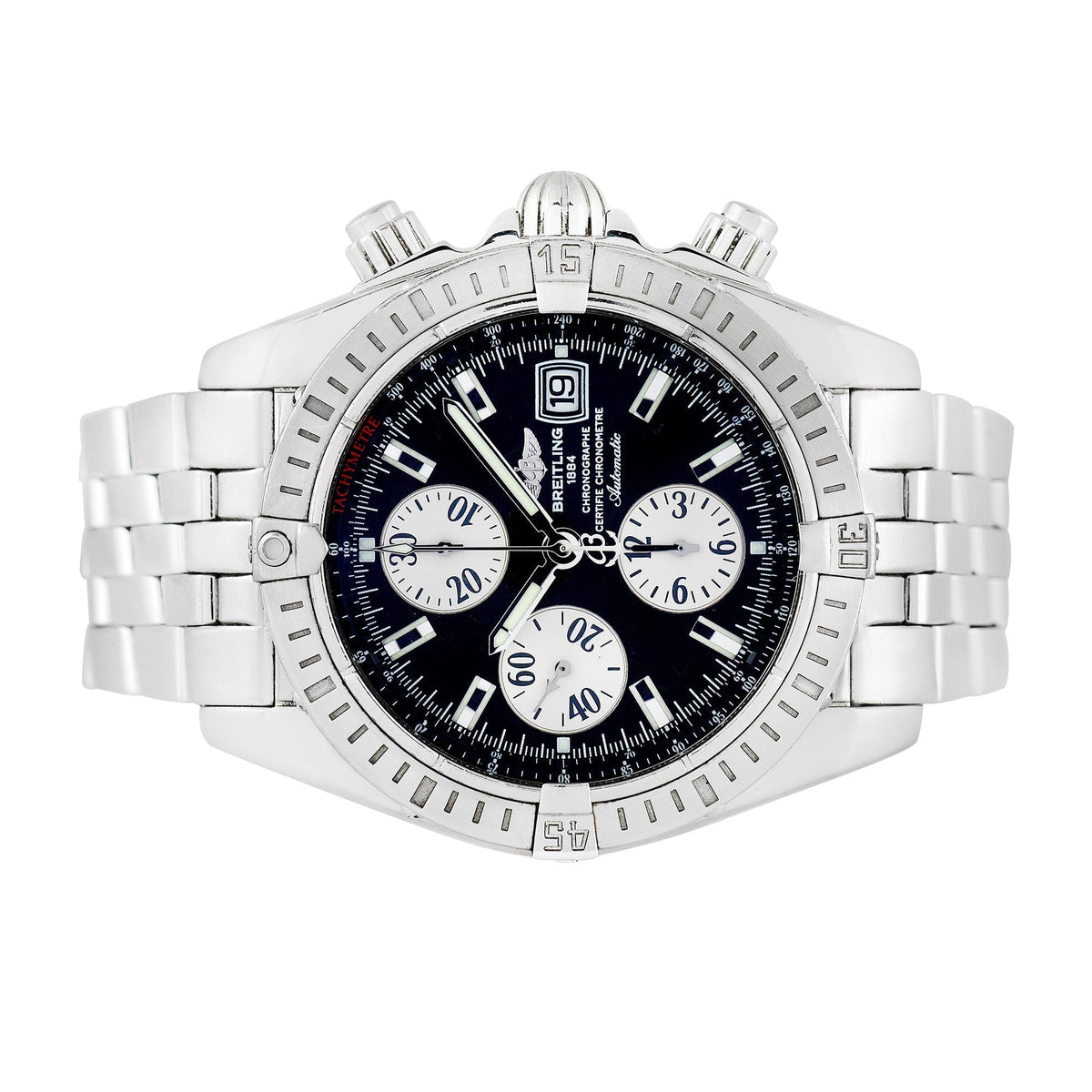 Front view of Breitling men's watch
