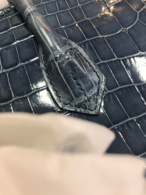 Close-up detail of structured bag design