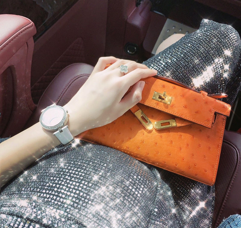 Interior view of sculpted premium bag