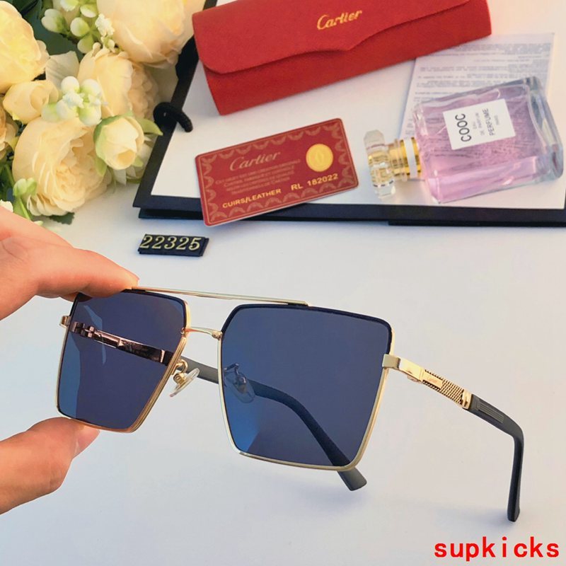 Close-up detail view of Cartier unisex sunglasses