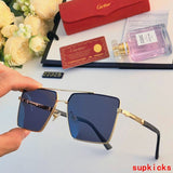 Close-up detail view of Cartier unisex sunglasses