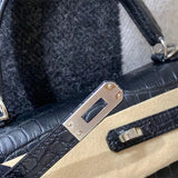 Close-up detail of streamlined bag design