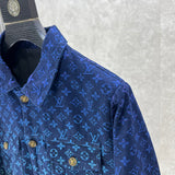 Full styled look of Louis Vuitton luxury clothing with label-forward styling