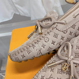 Louis Vuitton White Low-Top Sneakers - Full Silhouette View