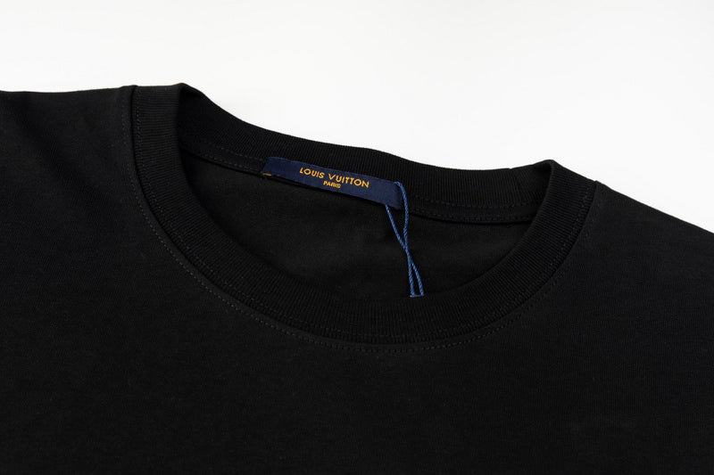 Flat lay presentation of Louis Vuitton cotton t-shirt with contemporary cut