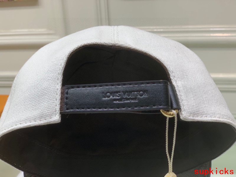 Close-up detail view of Louis Vuitton unisex cap
