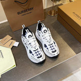 Burberry White Low-Top Sneakers - Detail Shot of Craftsmanship