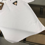 Back view of Polo cotton polo shirt with signature branding