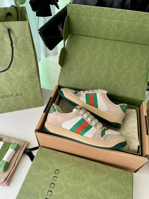 Gucci sneakers detailed view showing premium designer craftsmanship