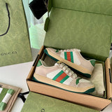 Gucci sneakers detailed view showing premium designer craftsmanship
