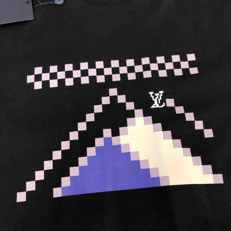 Flat lay presentation of Louis Vuitton cotton t-shirt with runway-inspired design