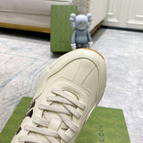 Gucci two-tone luxury sneakers view 4 breathable knit upper