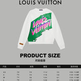 Close-up detail shot of Louis Vuitton luxury clothing with signature branding