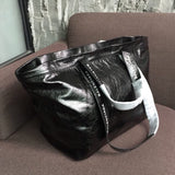 Refined Vegan Leather Handbag - Signature Hardware Accents | Women's Fashion Handbag #948 - close-up detail shot (image 3) of designer-inspired handbag