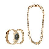 Front view of Ed Hardy men's gold bracelet